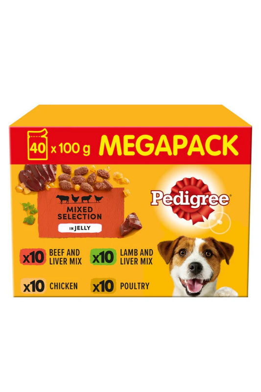 Pedigree Dog Pouch Adult - Mixed Selection in Jelly 100g x 40