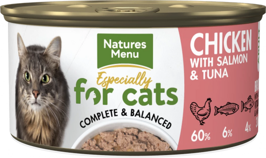 Especially for Cats Cans Chicken with Salmon & Tuna For Adult Cats