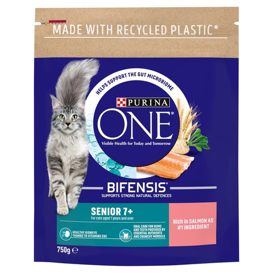 Purina One Cat Senior 7+ Salmon & Whole Grains 750g x 1
