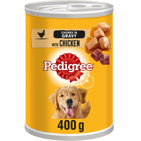 Pedigree Can Adult Chicken in Gravy 400g x 12pk