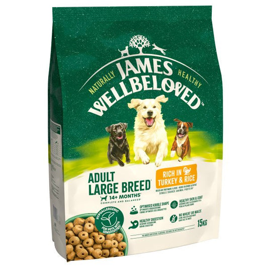 James Wellbeloved Adult Dog Large Breed - Turkey & Rice 15kg