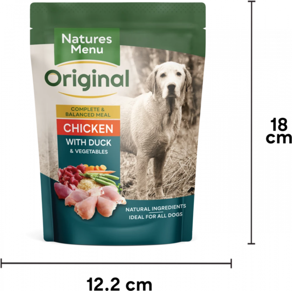 Natures Menu Dog Pouches <br/>Chicken with Duck For Adult Dogs