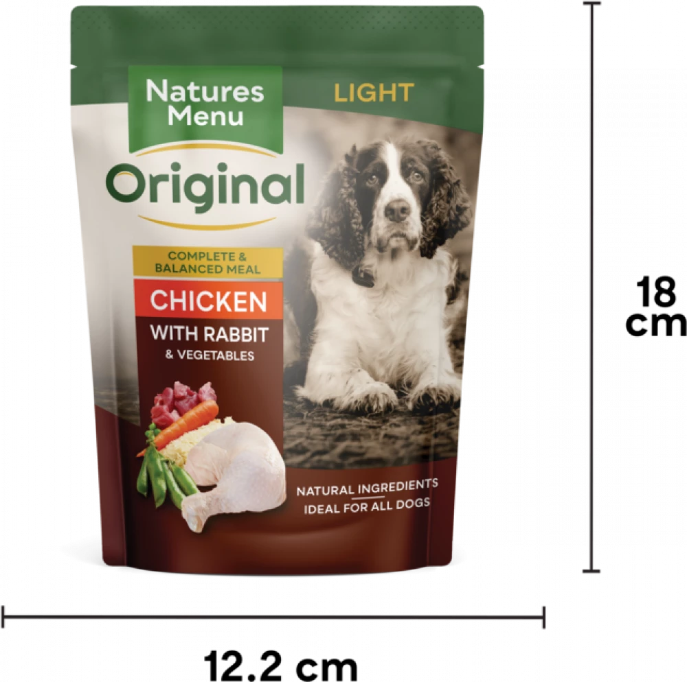 Natures Menu Dog Pouches <br/>Light Chicken with Rabbit Pouches For Adult Dogs