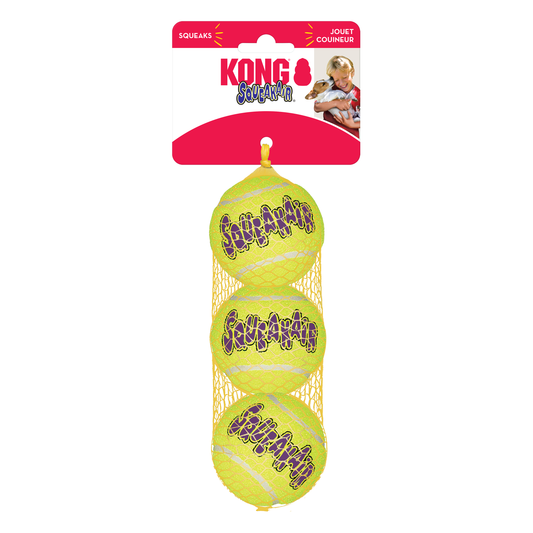 KONG SqueakAir Balls Medium 2½" Net-of-3 x 1