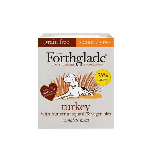 Forthglade Complete Grain Free Senior Trays Turkey Butternut Squash & Veg 395g x 18