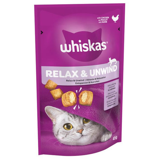 Whiskas Relax & Unwind Cat Treats 45g x 8