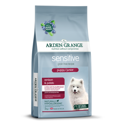 Arden Grange Sensitive GRAIN-FREE Puppy / Junior - Venison & Potato 2kgArden Grange Sensitive GRAIN-FREE Puppy / Junior - Venison & Potato 2kg
