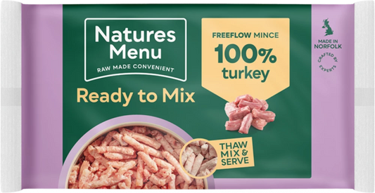 Natures Menu Ready To Mix Raw  Natures Menu Raw Freeflow Turkey (FF TUR) For Adult Dogs