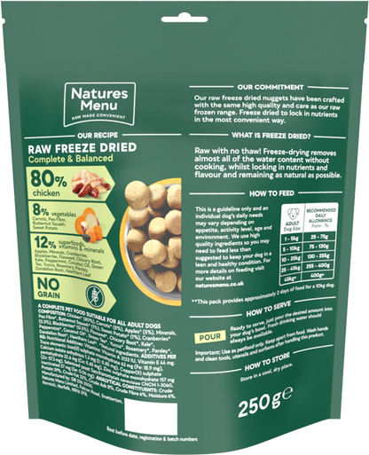 Complete Freeze Dried Food  80/20 Chicken For Adult Dogs
