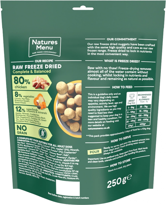 Complete Freeze Dried Food  80/20 Chicken For Adult Dogs