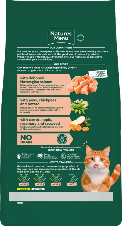 High Meat Dry  High in Meat Salmon No Grain For Adult Cats