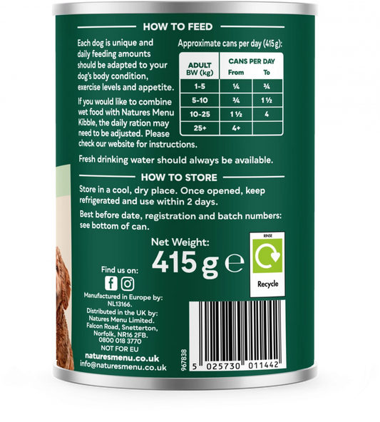 Natures Menu Cans  Hearty Stews Lamb For Adult Dogs