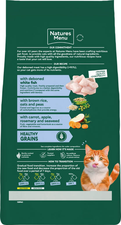 High Meat Dry  High in Meat White Fish No Grain For Adult Cats