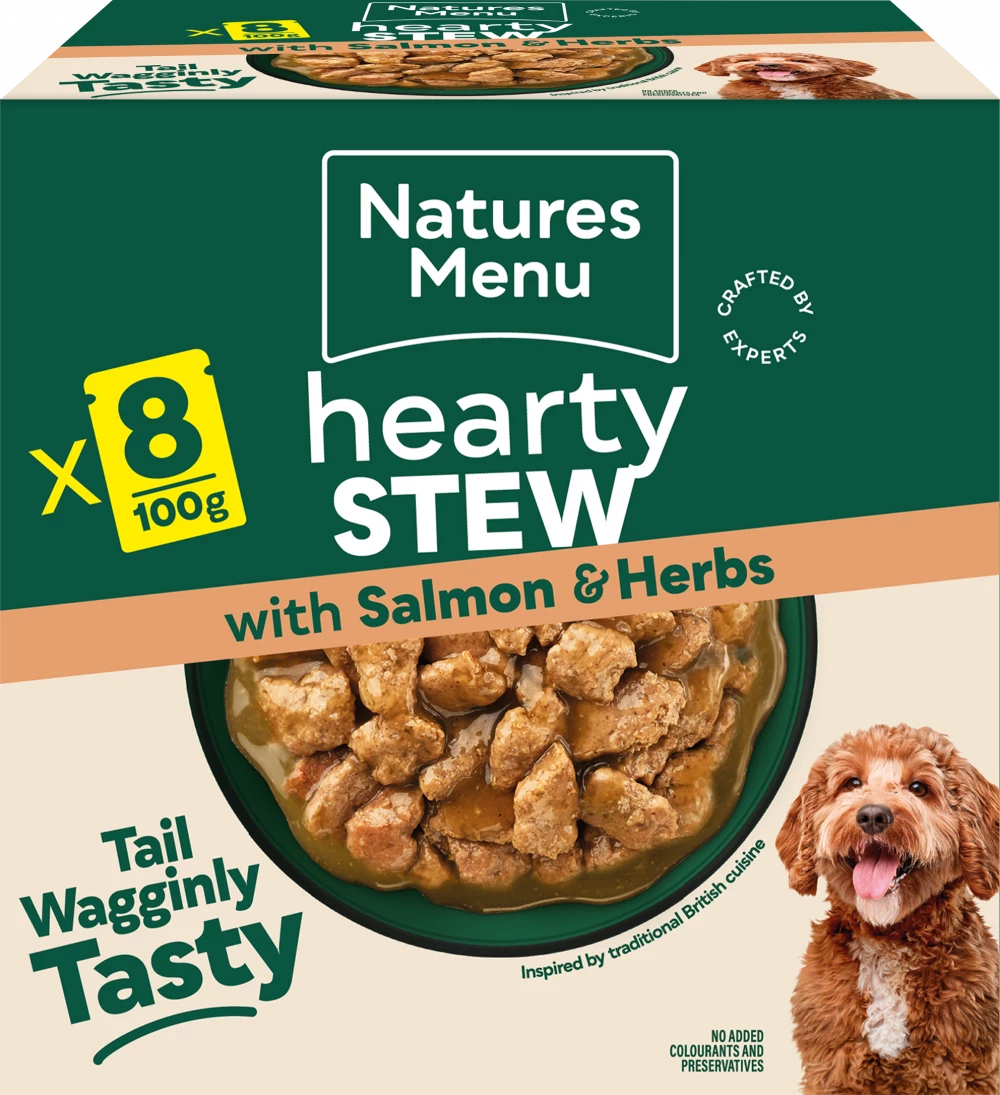 Natures Menu Dog Pouches  Hearty Stews Salmon For Adult Dogs