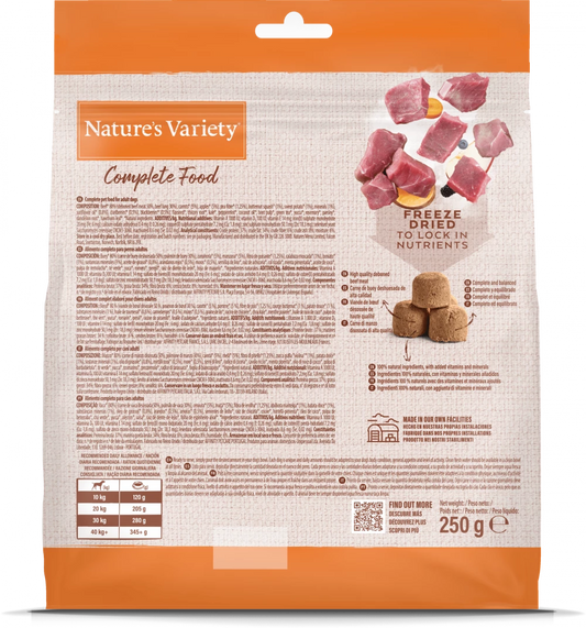Complete Freeze Dried Food  Beef For Adult Dogs