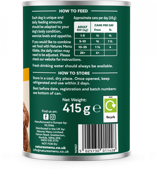 Natures Menu Cans  Hearty Stews Chicken For Adult Dogs