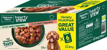 Natures Menu Cans  Hearty Stews Multipack x6 For Adult Dogs