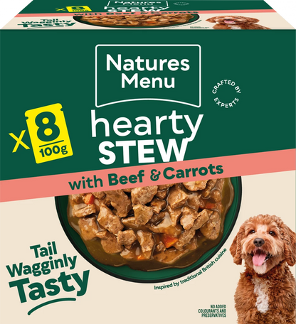 Natures Menu Dog Pouches  Hearty Stews Beef For Adult Dogs