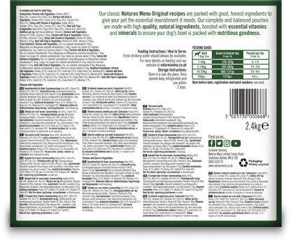 Natures Menu Dog Pouches  Multipack For Adult Dogs