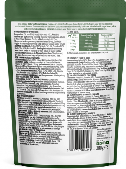 Natures Menu Dog Pouches  Chicken For Adult Dogs