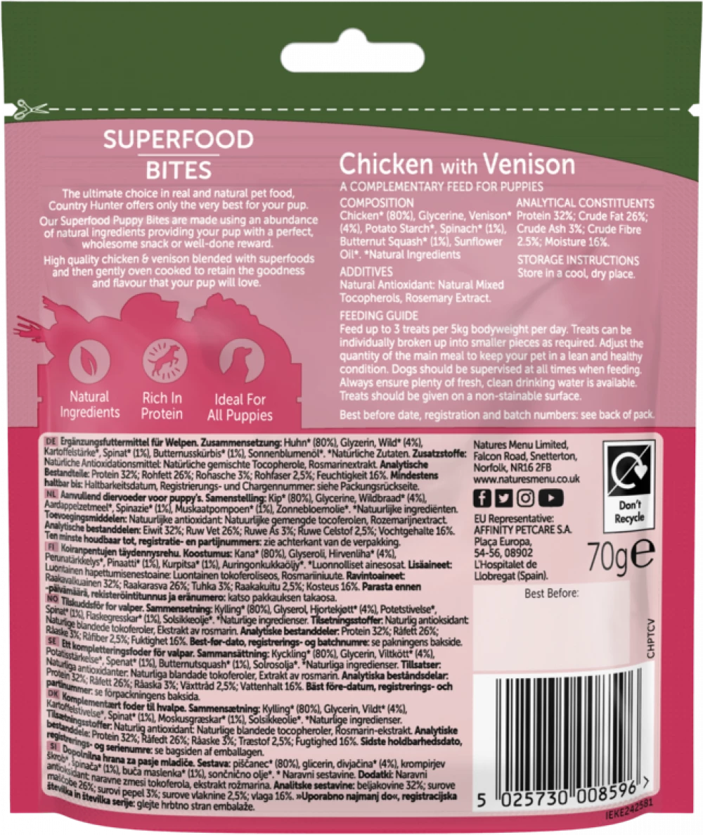 Country Hunter Superfood Bars  Chicken With Venison For Puppies For Puppies