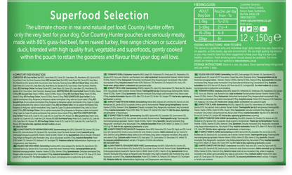 Country Hunter Dog Pouches  Superfood Selection Dog Pouches For Adult Dogs