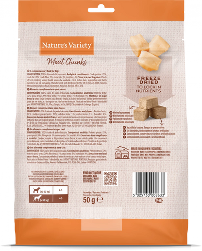 Freeze Dried Meat Chunks  100% Chicken Chunks For Adult Dogs