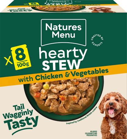 Natures Menu Dog Pouches  Hearty Stews Chicken For Adult Dogs