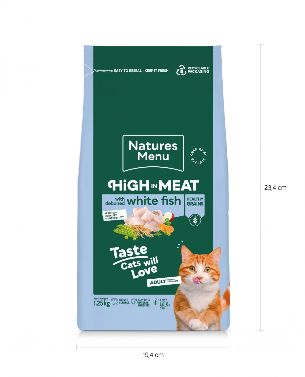 High Meat Dry  High in Meat White Fish No Grain For Adult Cats