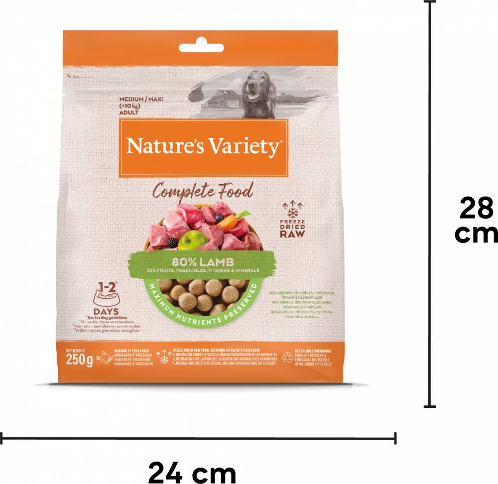 Complete Freeze Dried Food  Lamb For Adult Dogs