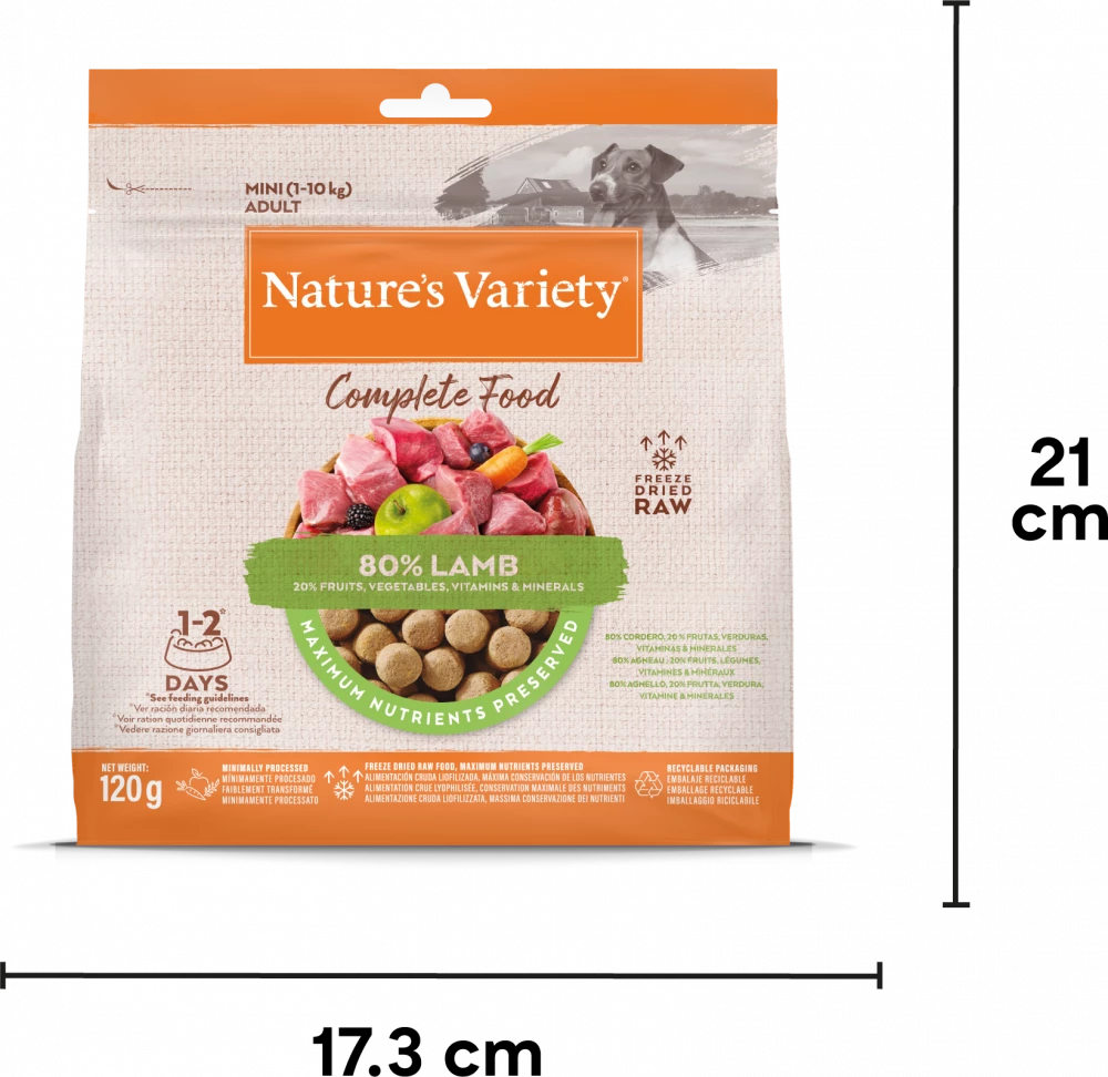 Complete Freeze Dried Food  Lamb For Adult Dogs