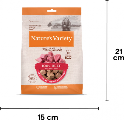 Freeze Dried Meat Chunks  100% Beef Chunks For Adult Dogs