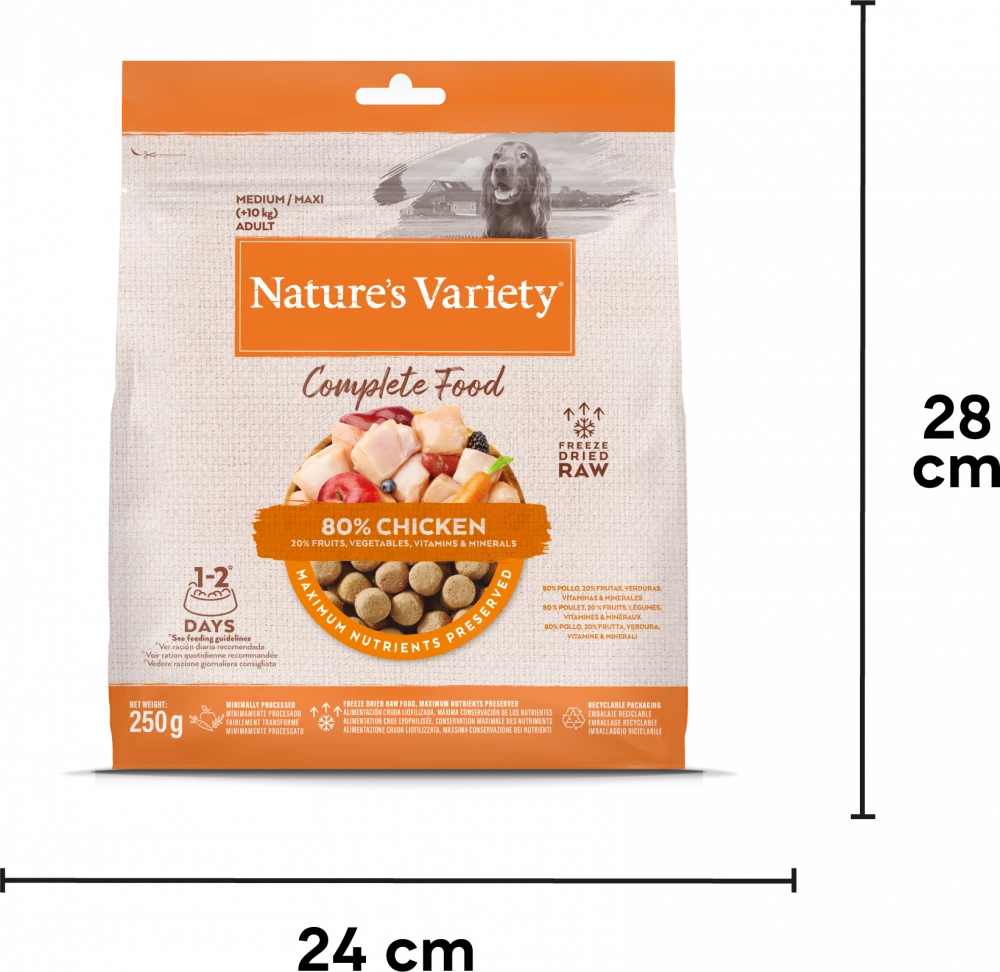 Complete Freeze Dried Food  Chicken For Adult Dogs