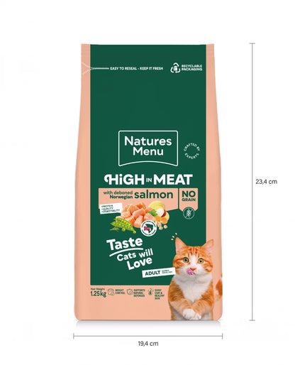 High Meat Dry  High in Meat Salmon No Grain For Adult Cats