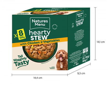 Natures Menu Dog Pouches  Hearty Stews Chicken For Adult Dogs