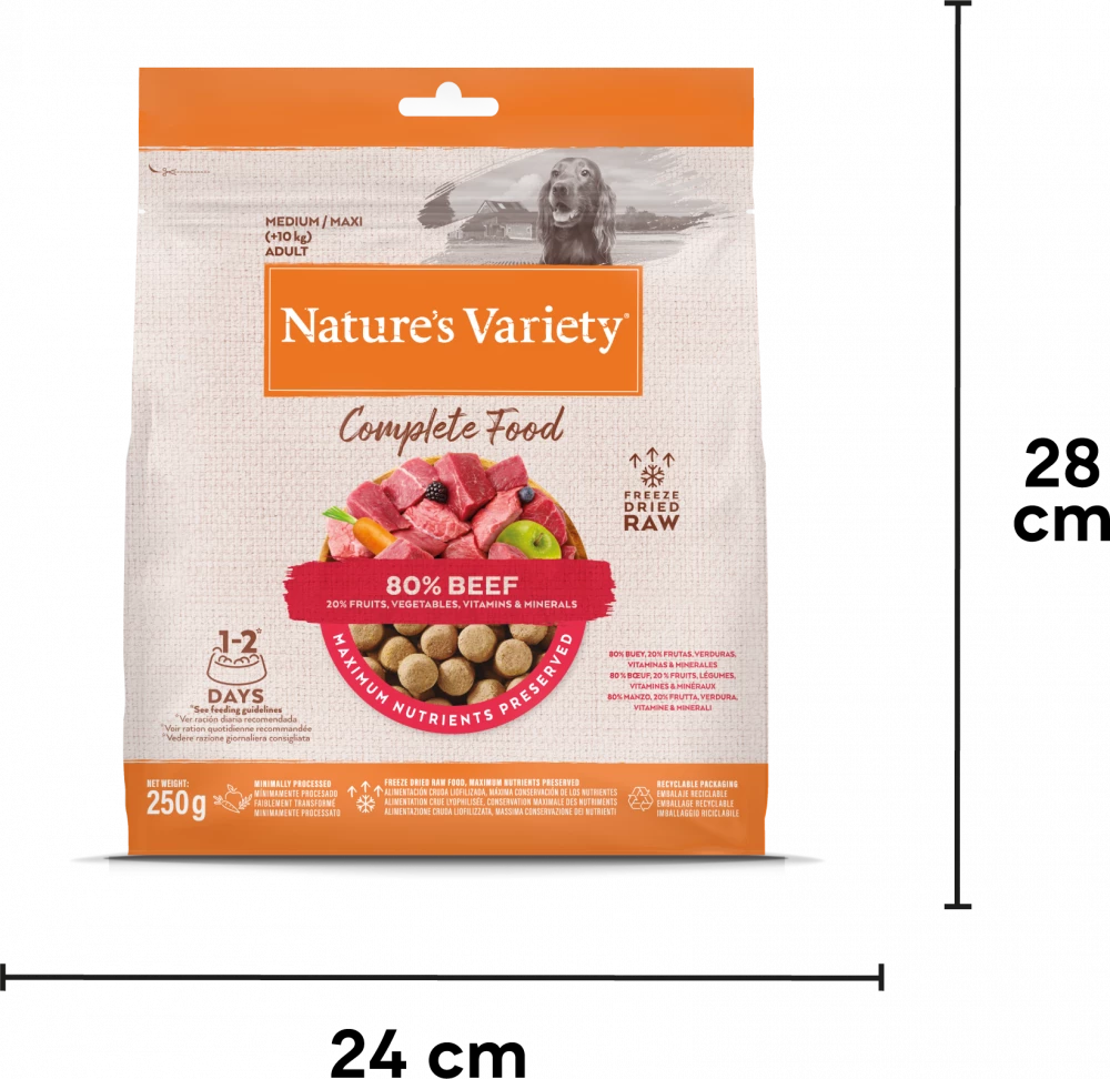 Complete Freeze Dried Food  Beef For Adult Dogs