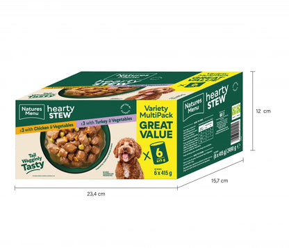 Natures Menu Cans  Hearty Stews Multipack x6 For Adult Dogs