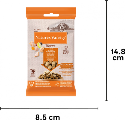 Complete Freeze Dried Food  Chicken Toppers For Adult Dogs