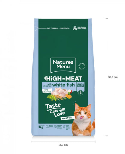 High Meat Dry  Hign in Meat White Fish Healthy Grain For Adult Cats