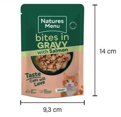 Bites in Gravy  Salmon For Adult Cats