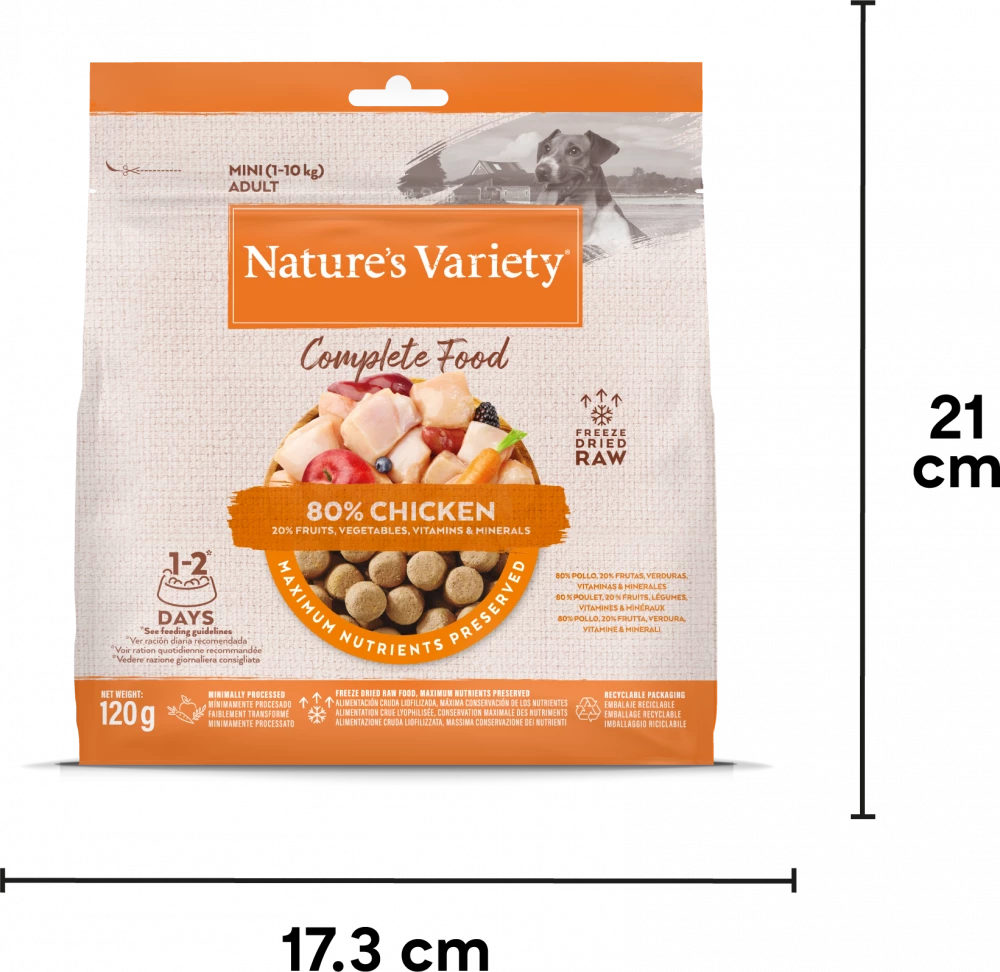Complete Freeze Dried Food  Chicken For Adult Dogs