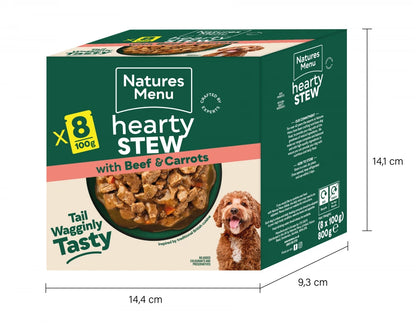 Natures Menu Dog Pouches  Hearty Stews Beef For Adult Dogs