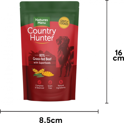 Country Hunter Dog Pouches  Grass Grazed Beef For Adult Dogs