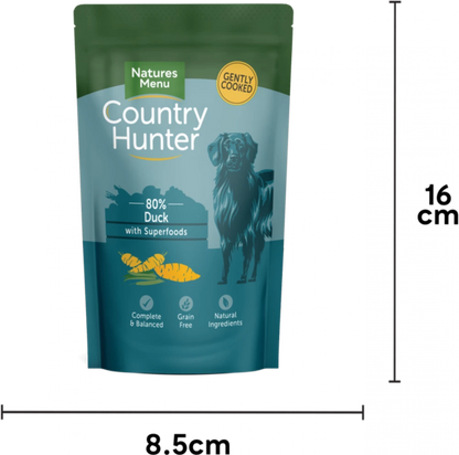 Country Hunter Dog Pouches  Succulent Duck For Adult Dogs