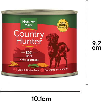 Country Hunter Cans  Beef with Superfoods For Adult Dogs