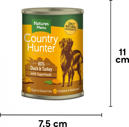 Country Hunter Cans  Duck and Turkey with Superfoods For Adult Dogs
