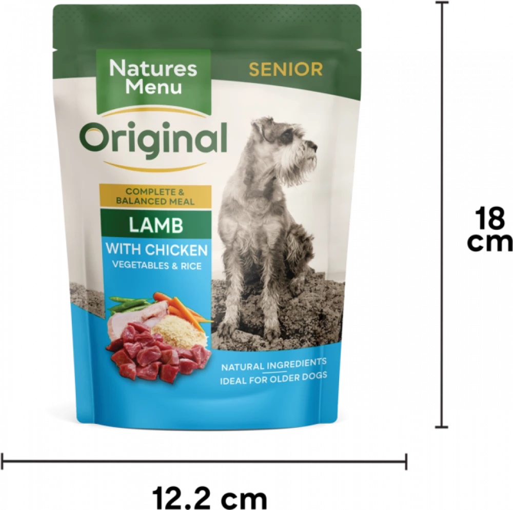 Natures Menu Dog Pouches  Senior Lamb with Chicken For Dogs