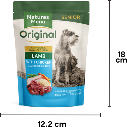 Natures Menu Dog Pouches  Senior Lamb with Chicken For Dogs