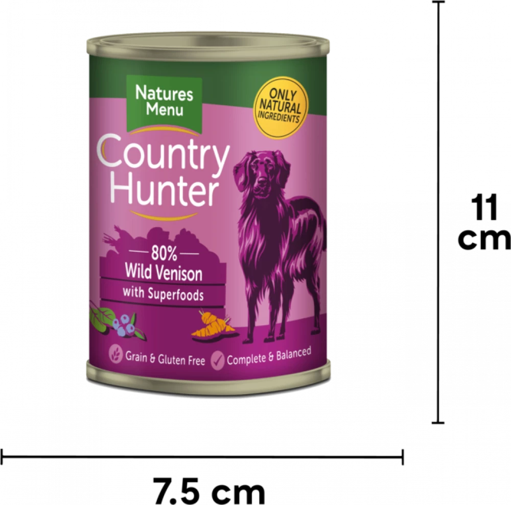 Country Hunter Cans  Wild Venison with Superfood cans For Adult Dogs