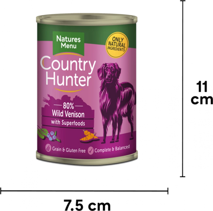 Country Hunter Cans  Wild Venison with Superfood cans For Adult Dogs